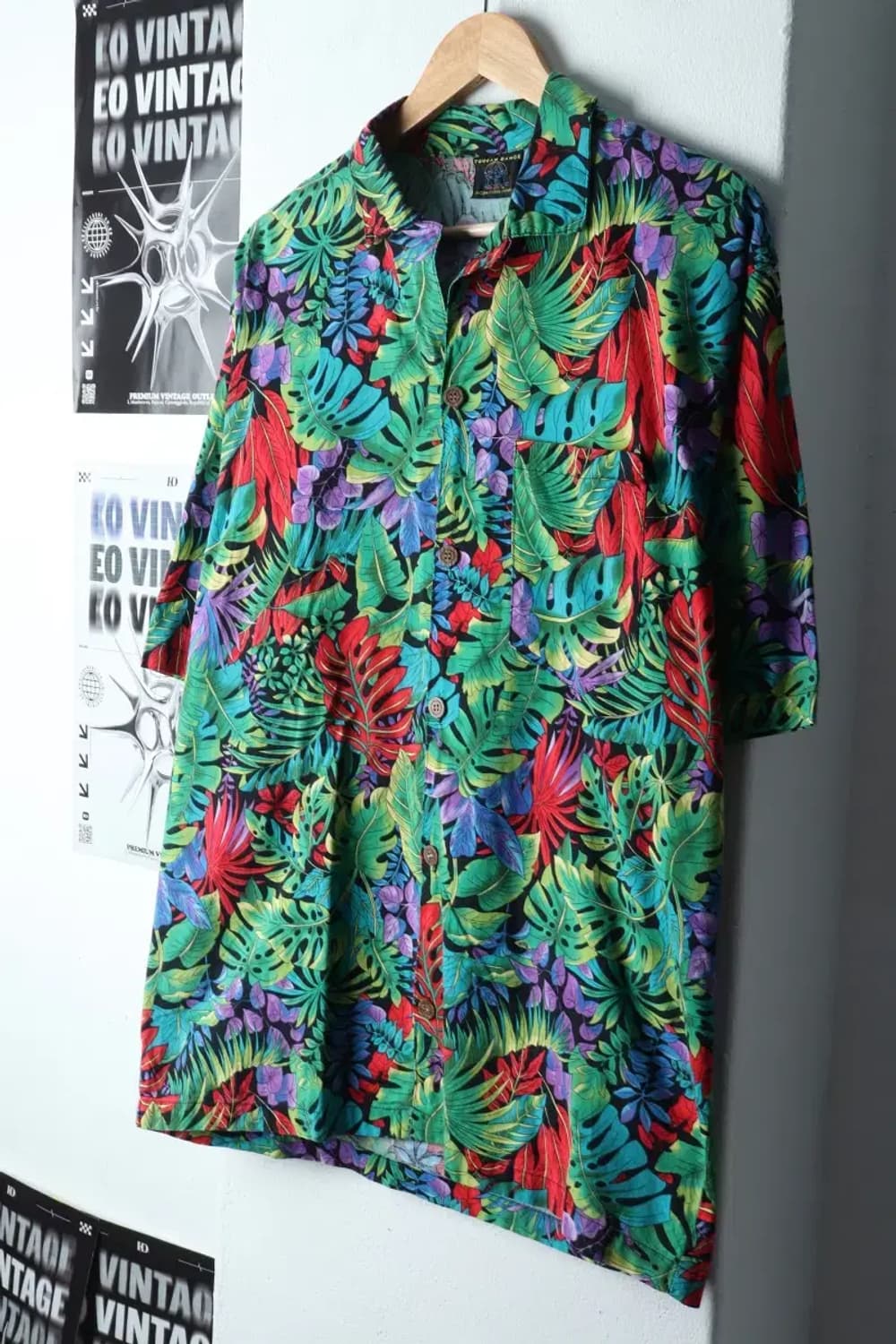(L-2XL) 브랜드빈티지 반팔셔츠 남방 그린 하와이안-141D2 상품이미지1
