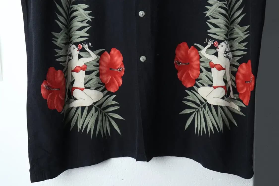(M-2XL) 브랜드빈티지 반팔셔츠 남방 블랙 하와이안-141D5 상품이미지4