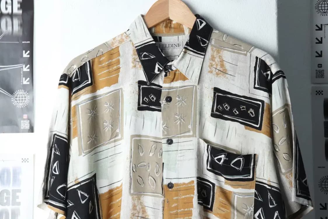 (L-3XL) 브랜드빈티지 반팔셔츠 남방 작은데미지 하와이안-141D7 상품이미지3