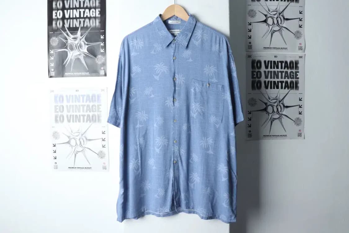 (XL-2XL) 피에르가르뎅 반팔셔츠 남방 블루 하와이안-141DF 상품이미지2