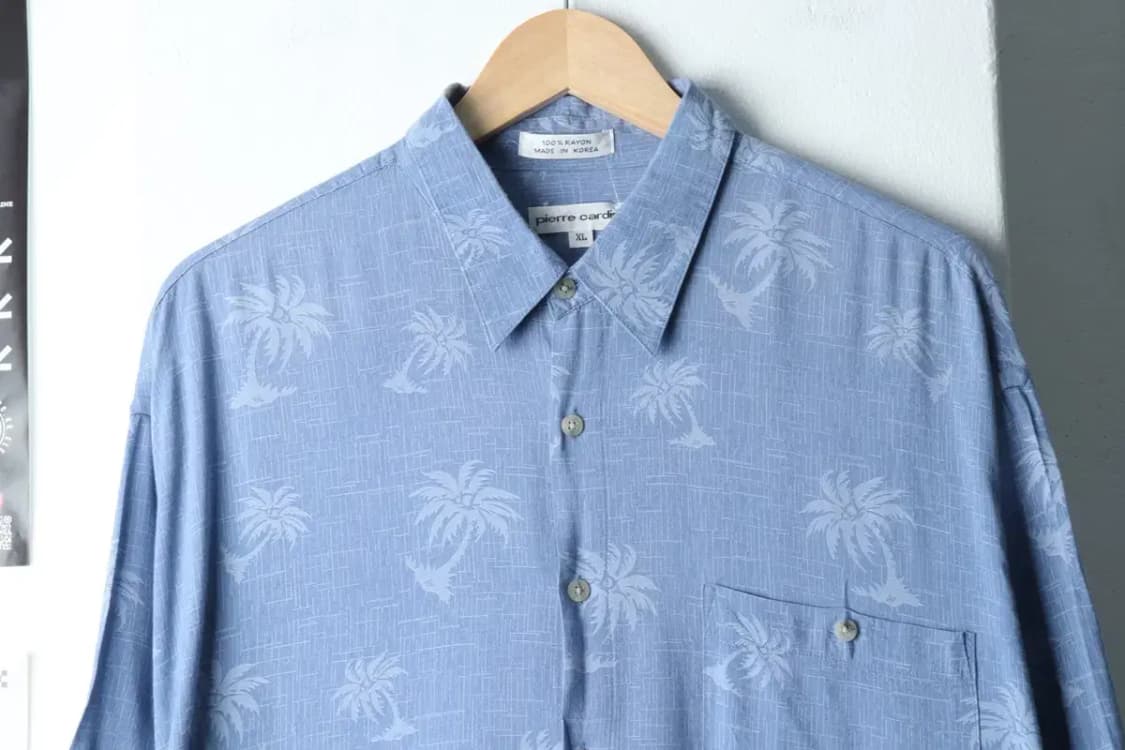 (XL-2XL) 피에르가르뎅 반팔셔츠 남방 블루 하와이안-141DF 상품이미지3