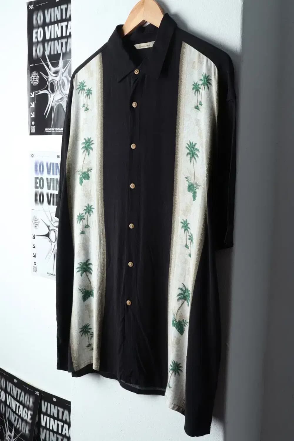 (XL-2XL) 브랜드빈티지 반팔셔츠 남방 블랙 하와이안-141E3 상품이미지1