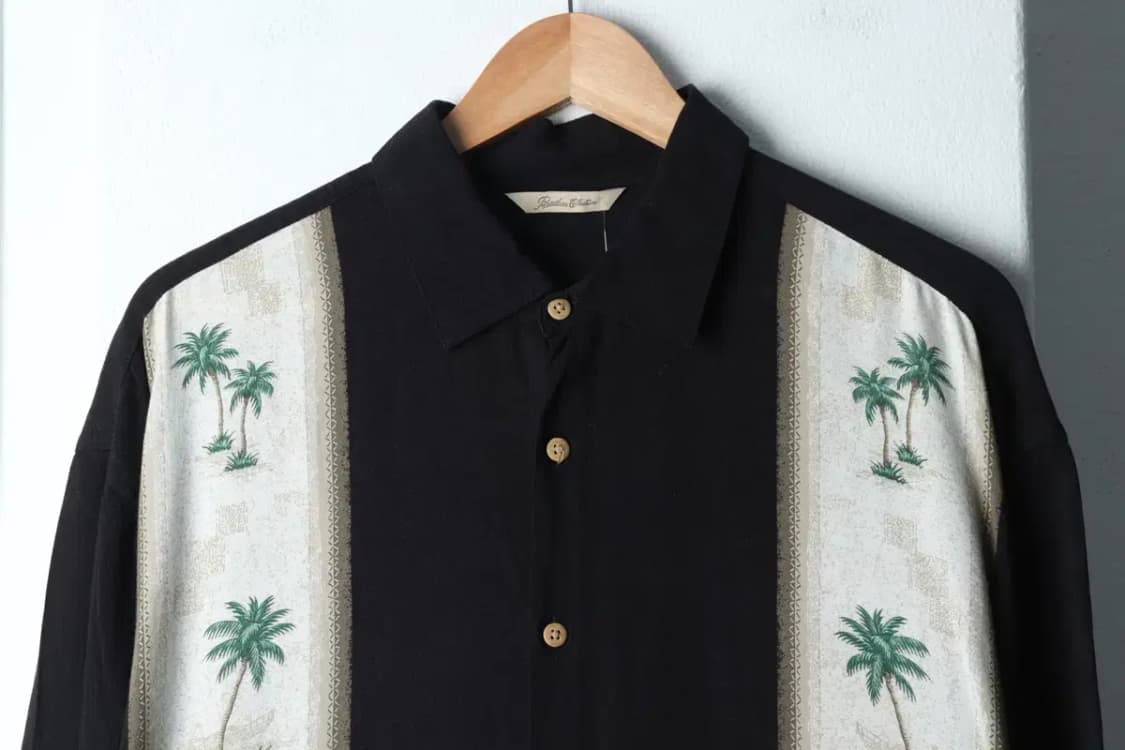 (XL-2XL) 브랜드빈티지 반팔셔츠 남방 블랙 하와이안-141E3 상품이미지3
