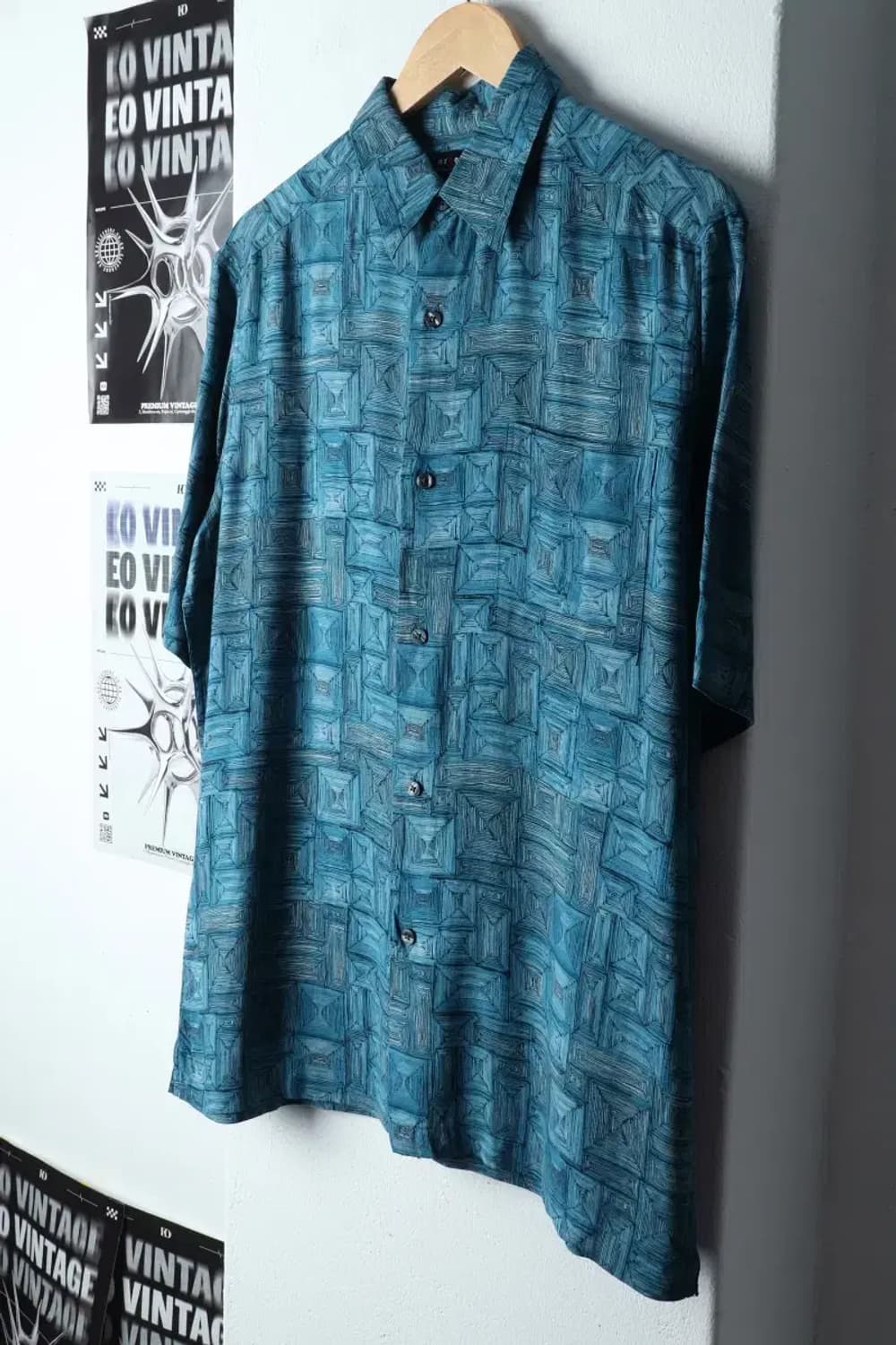 (M-2XL) 브랜드빈티지 반팔셔츠 남방 블루 하와이안-141EB 상품이미지1