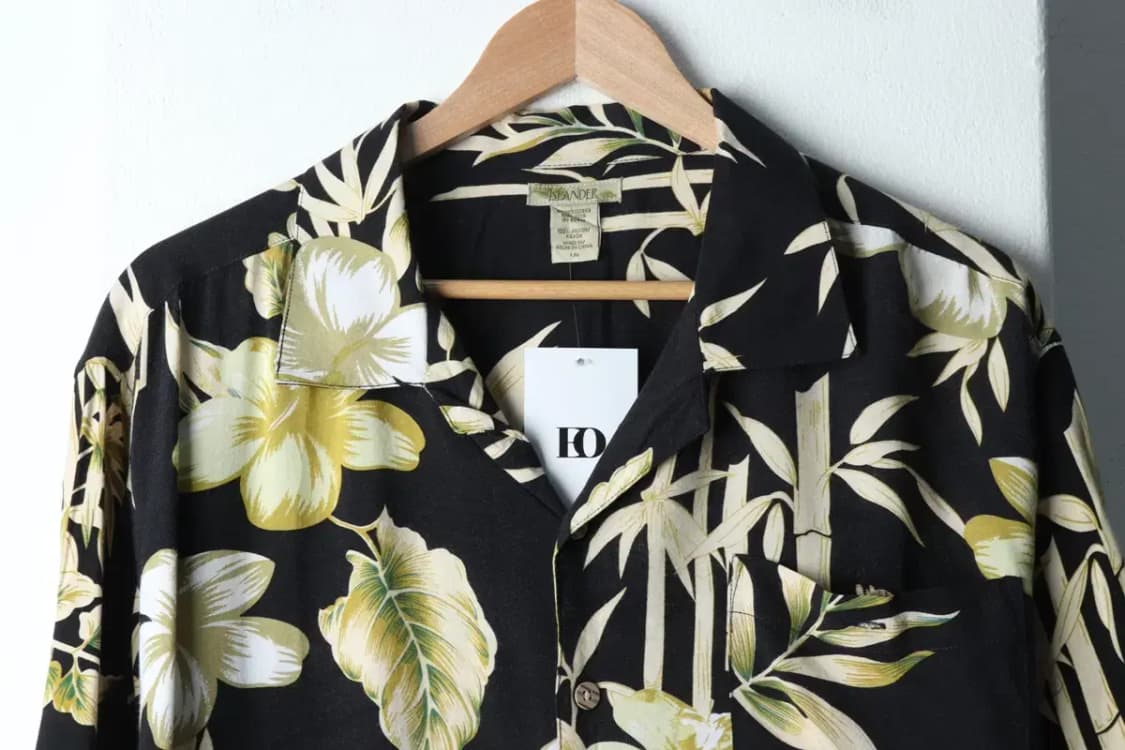 (L-2XL) 브랜드빈티지 반팔셔츠 남방 블랙 하와이안-141F1 상품이미지3