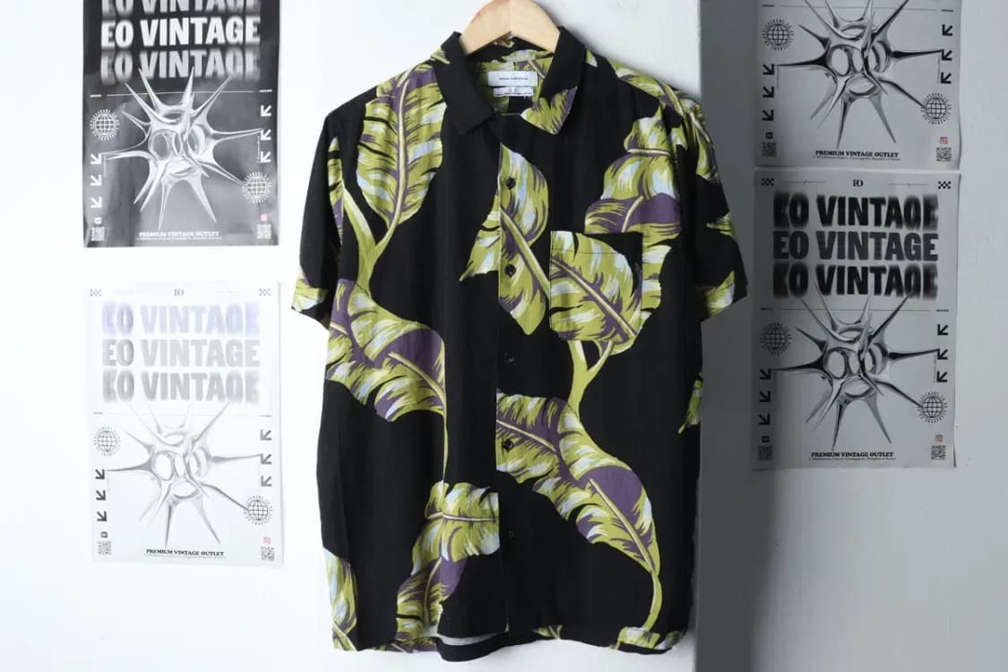 (S-XL) 브랜드빈티지 반팔셔츠 남방 블랙 하와이안-141F2 상품이미지2