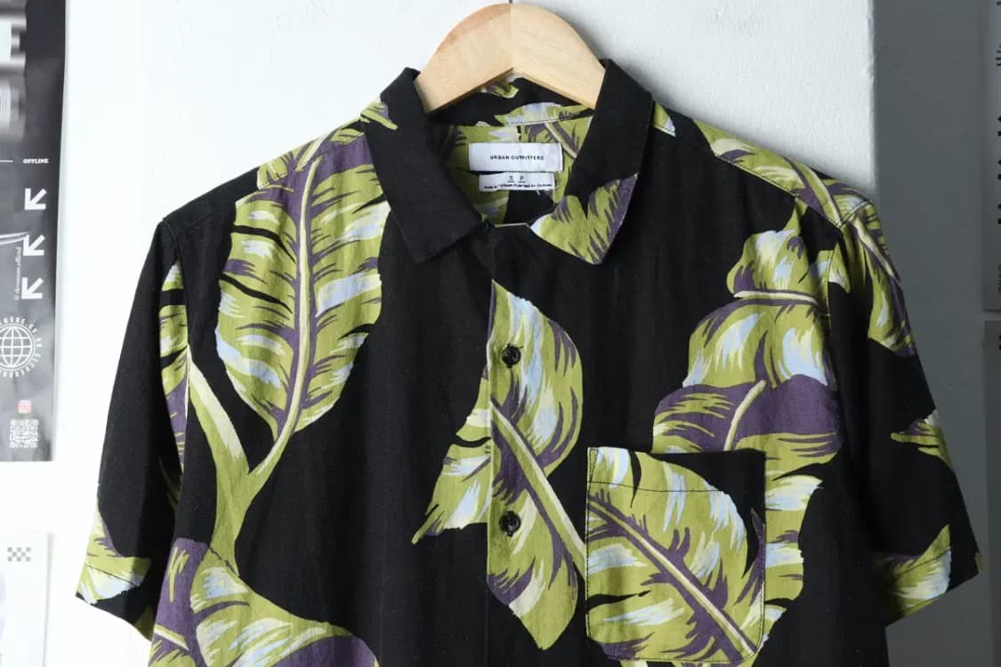 (S-XL) 브랜드빈티지 반팔셔츠 남방 블랙 하와이안-141F2 상품이미지3
