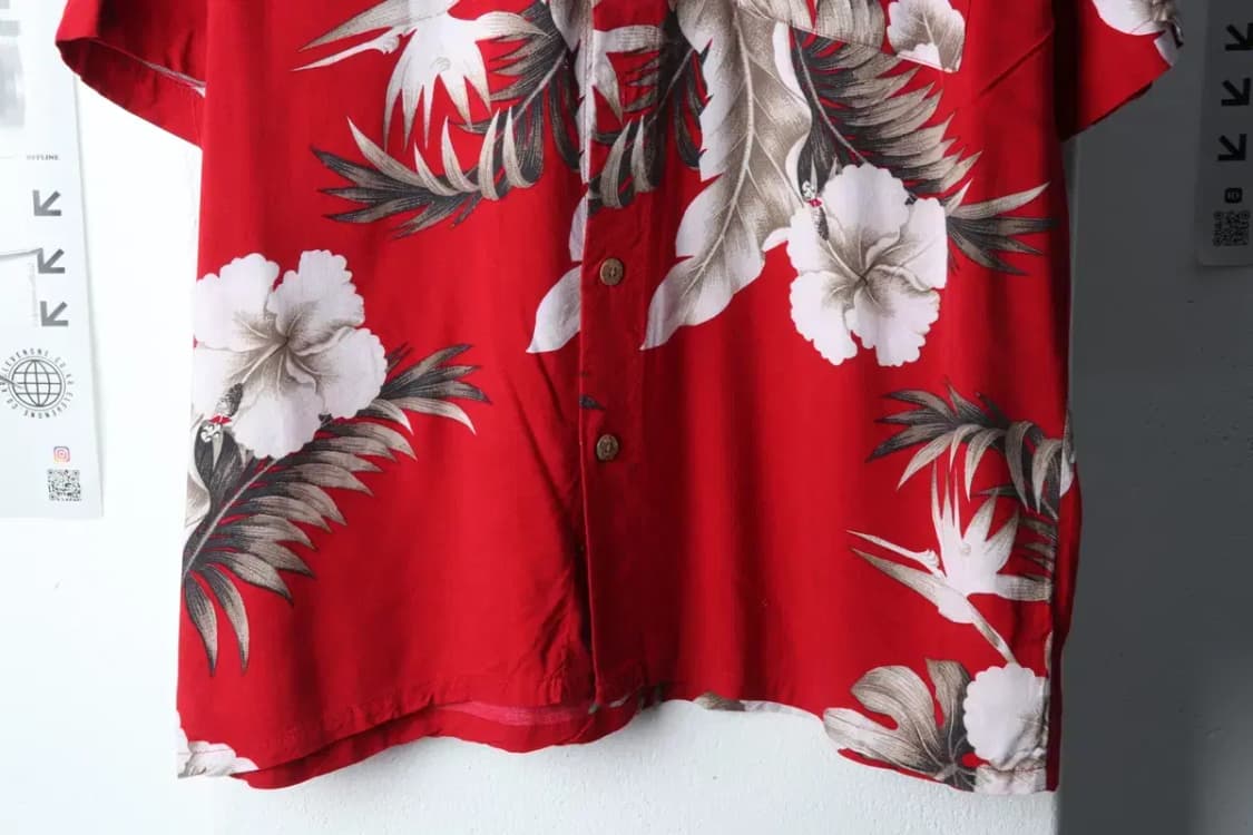 (M-XL) 브랜드빈티지 반팔셔츠 남방 레드 하와이안-141F6 상품이미지4