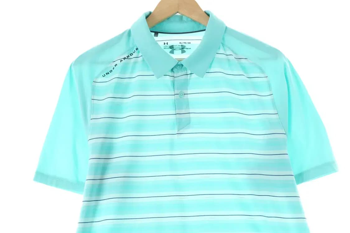 (XL-2XL) 언더아머 반팔 카라 티셔츠 기능성 스트라이프-140F2 상품이미지2