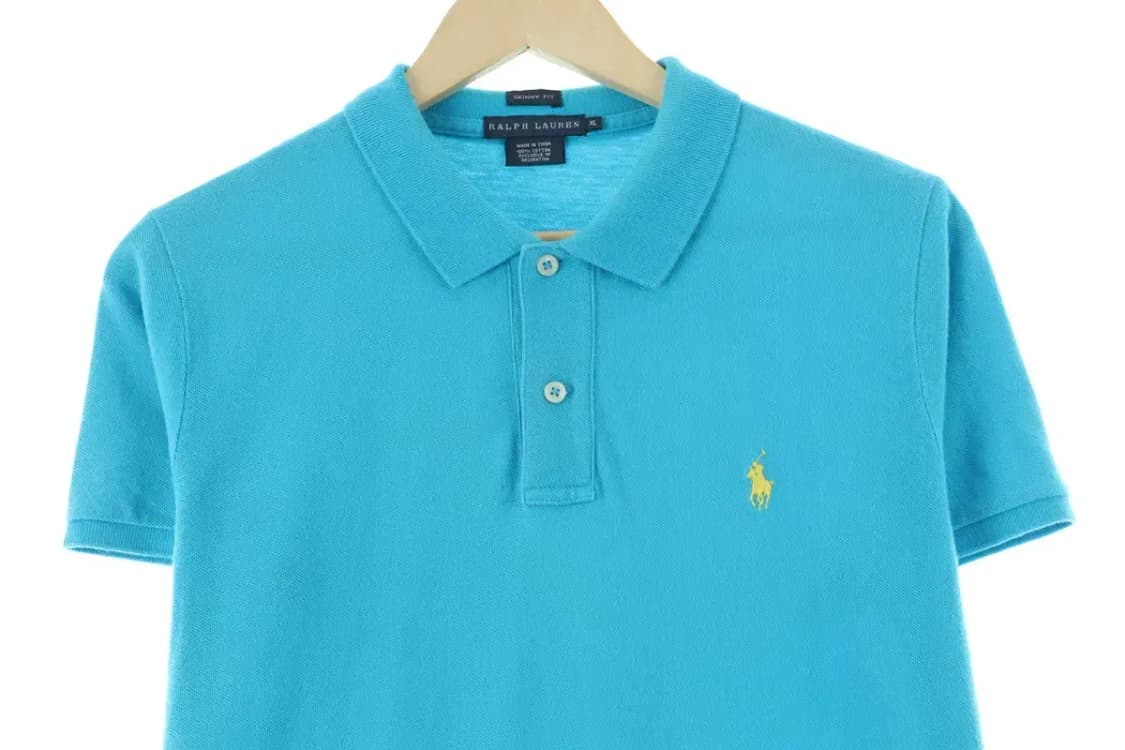 W(XL) 폴로 랄프로렌 반팔 카라 티셔츠 연블루 포니-140F7 상품이미지2