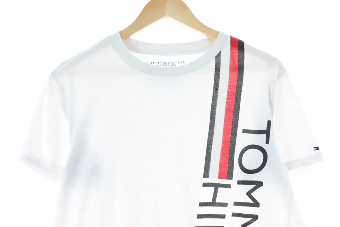 (XL) 타미힐피거 반팔 티셔츠 화이트 올드스쿨-140FB 상품이미지2