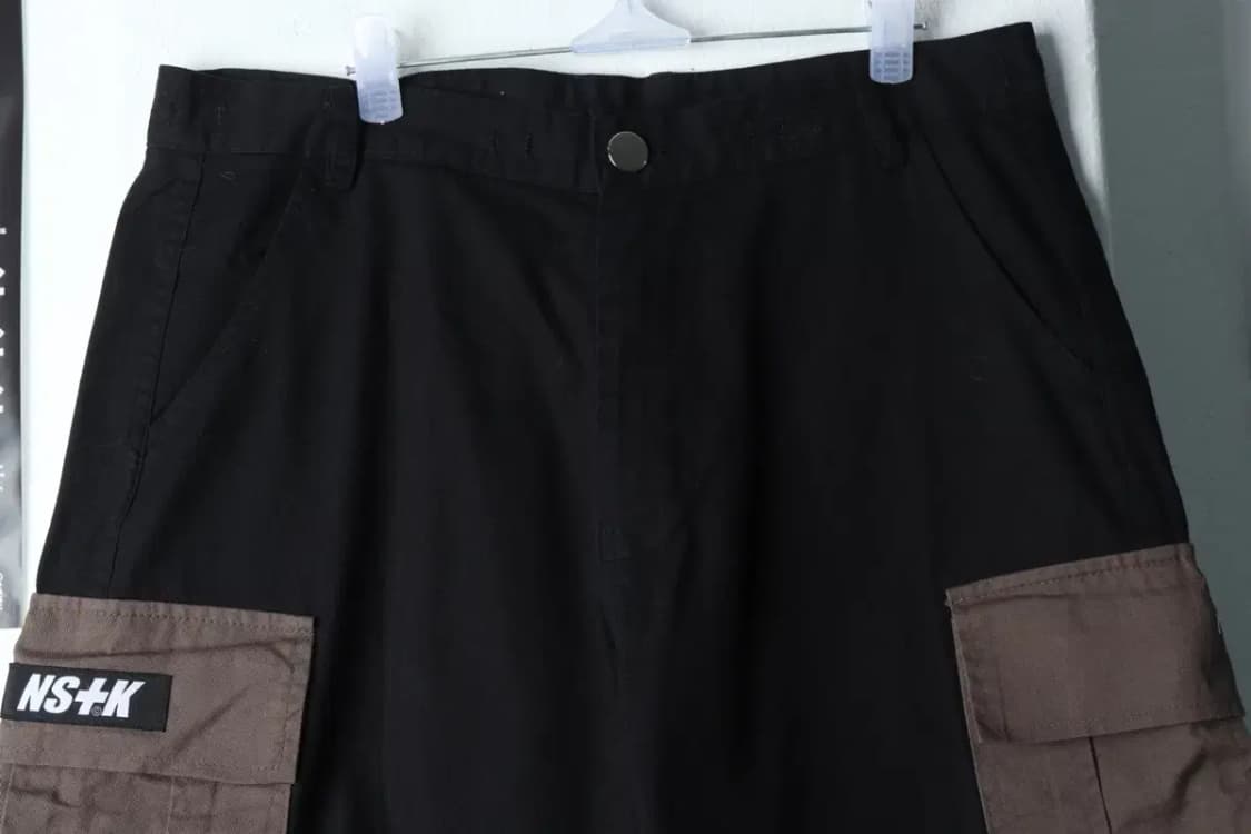(XL) 네스티킥 반바지 팬츠 블랙 카고 면-1E17 상품이미지3