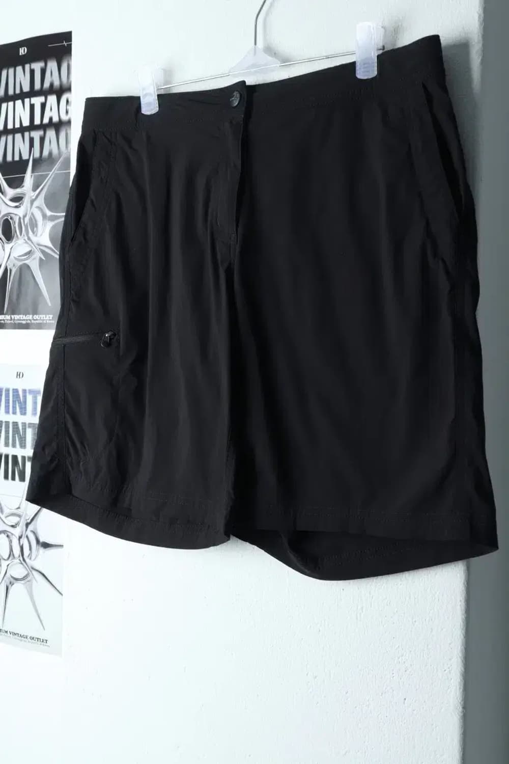 W(XL) 브랜드빈티지 반바지 팬츠 엘엘빈 블랙 나일론-1E18 상품이미지1