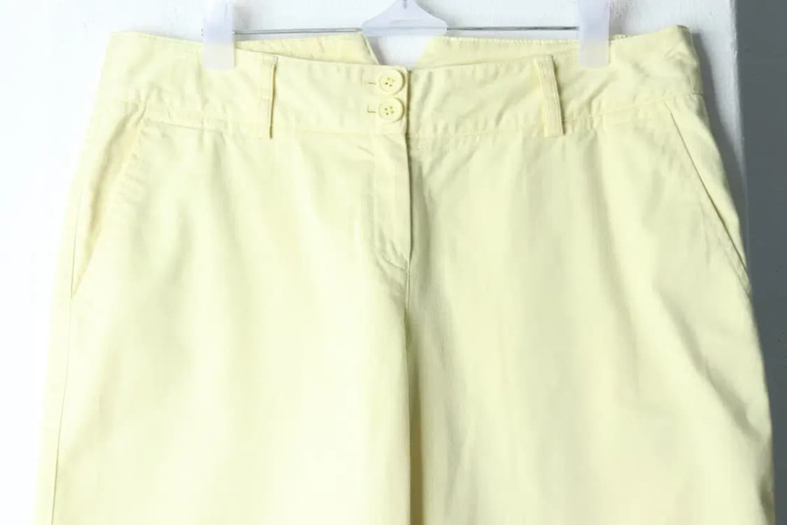 W(L-XL) 라코스테 반바지 팬츠 노랑 면 올드스쿨-1E1F 상품이미지3