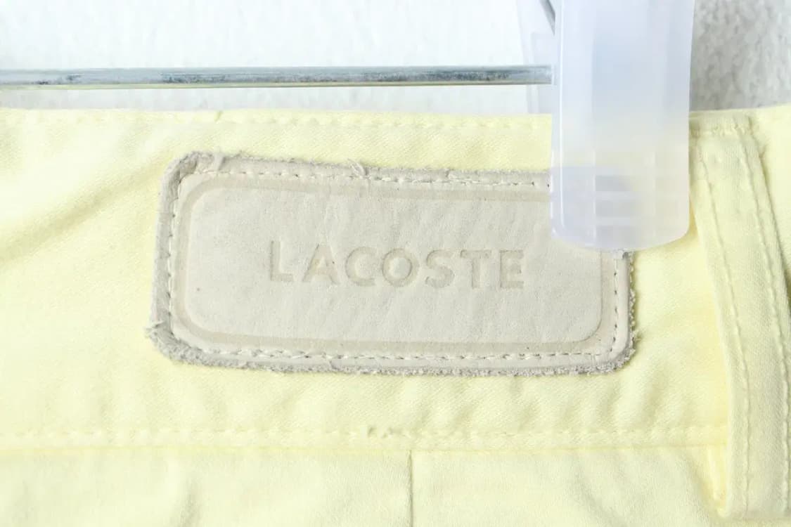 W(L-XL) 라코스테 반바지 팬츠 노랑 면 올드스쿨-1E1F 상품이미지5