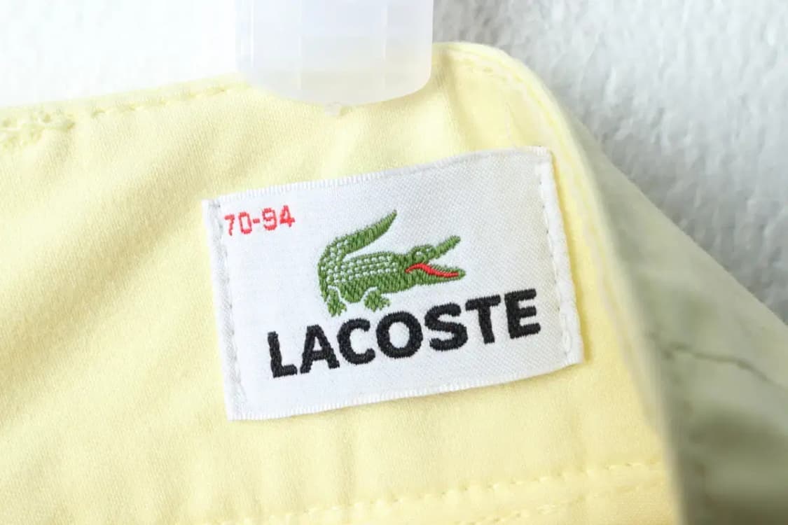 W(L-XL) 라코스테 반바지 팬츠 노랑 면 올드스쿨-1E1F 상품이미지6
