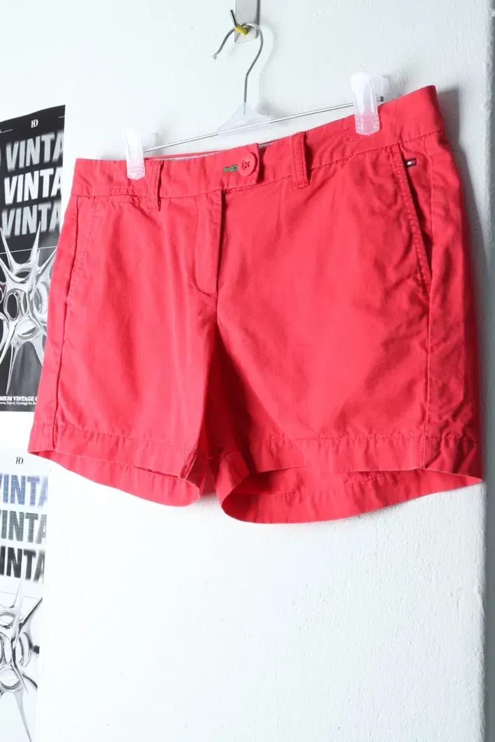 W(L-XL) 타미힐피거 반바지 팬츠 핑크 면 숏-1E24 상품이미지1