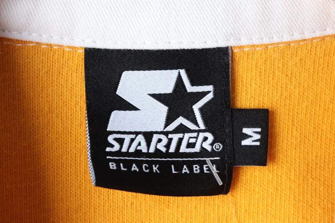 (M) 스타터 반팔 카라 티셔츠 노랑 럭비 올드스쿨-14259 상품이미지7