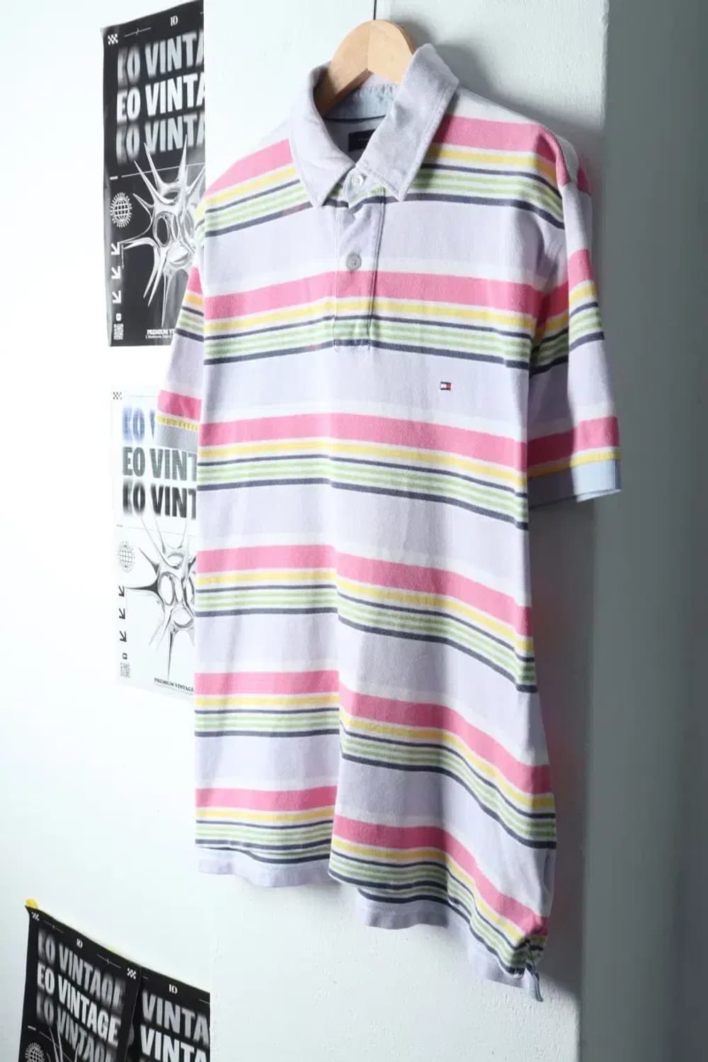(L-2XL) 타미힐피거 반팔 카라 티셔츠 빅사이즈 이염-1425D 상품이미지1