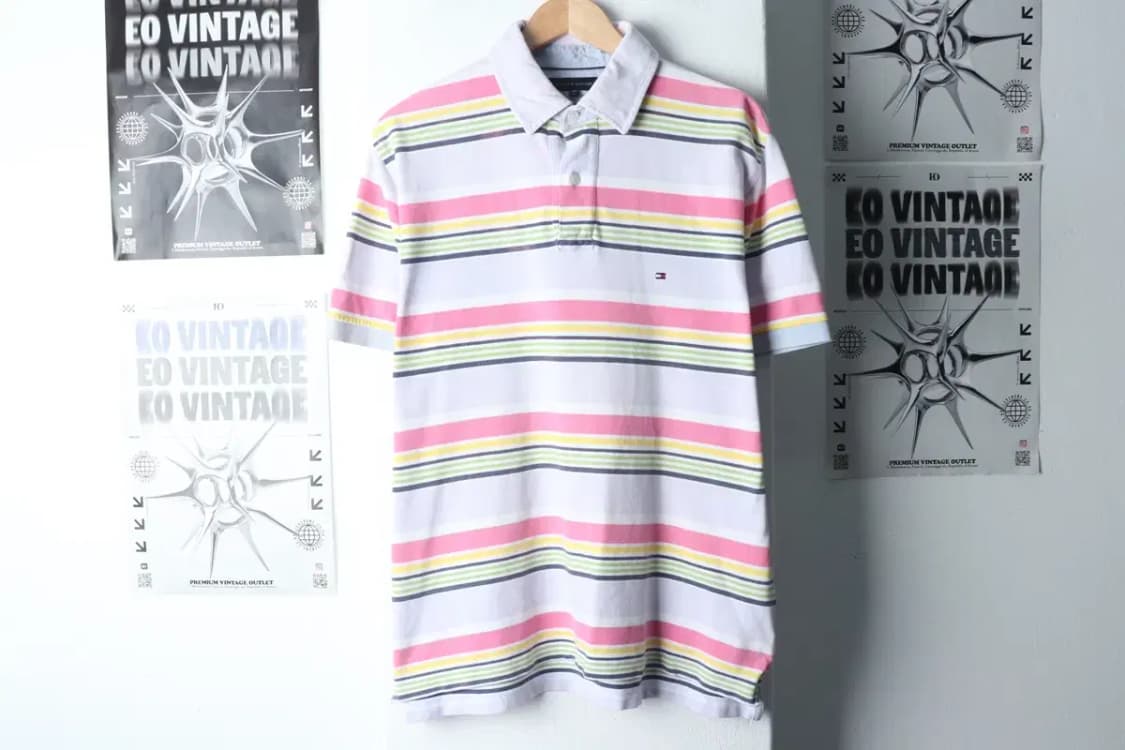 (L-2XL) 타미힐피거 반팔 카라 티셔츠 빅사이즈 이염-1425D 상품이미지2