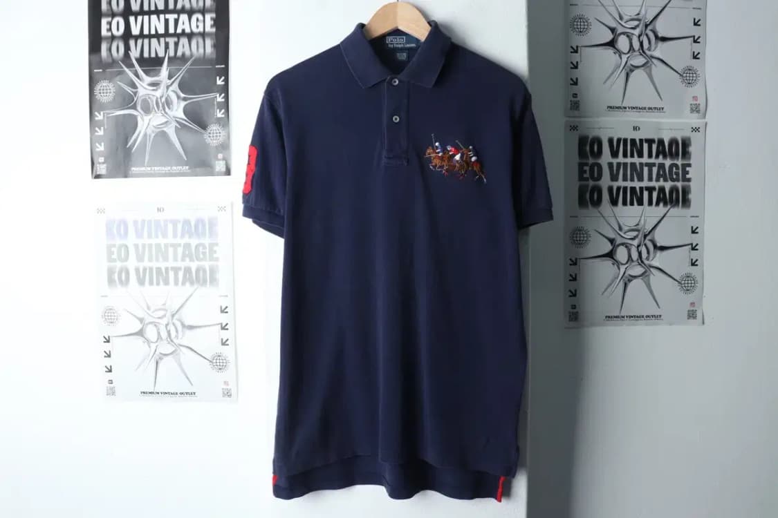 (M-XL) 폴로 랄프로렌 반팔 카라 티셔츠 네이비 멀티포니-14263 상품이미지2