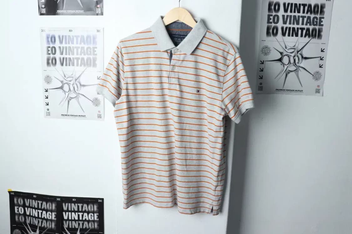(L-XL) 타미힐피거 반팔 카라 티셔츠 스트라이프 올드스쿨-1426C 상품이미지2