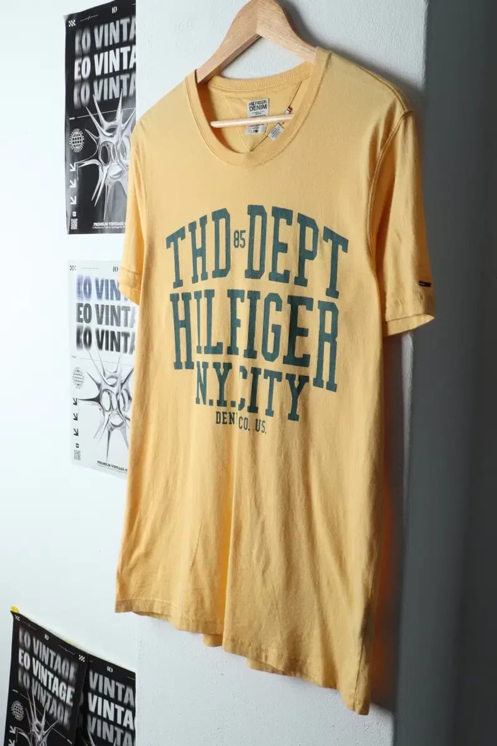 (XL-2XL) 타미힐피거 반팔 티셔츠 빅사이즈 노랑 올드스쿨-142A5 상품이미지1