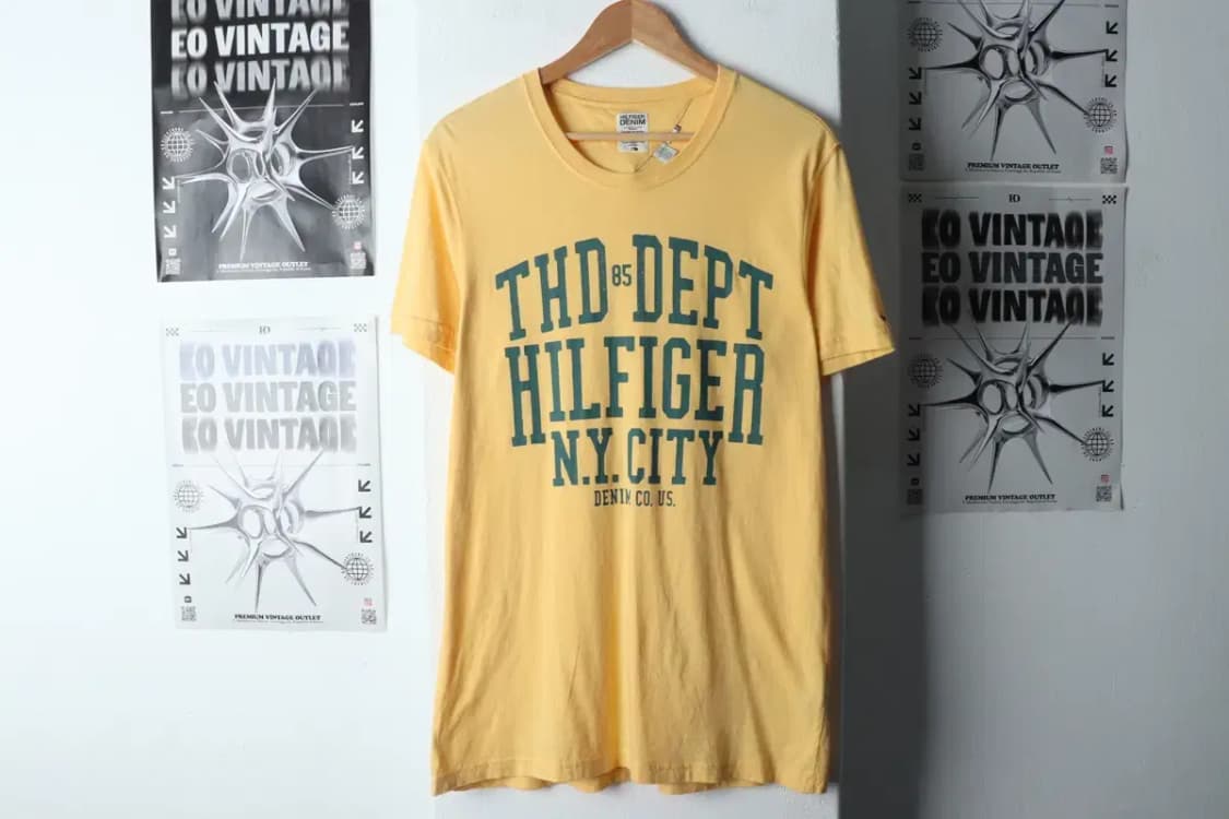 (XL-2XL) 타미힐피거 반팔 티셔츠 빅사이즈 노랑 올드스쿨-142A5 상품이미지2