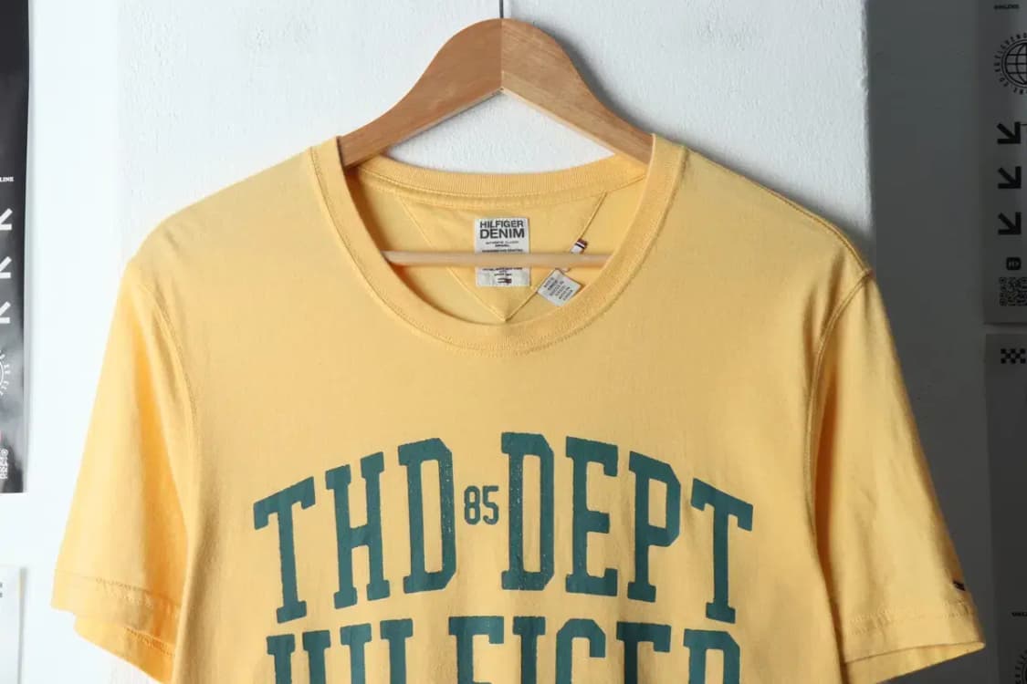 (XL-2XL) 타미힐피거 반팔 티셔츠 빅사이즈 노랑 올드스쿨-142A5 상품이미지3