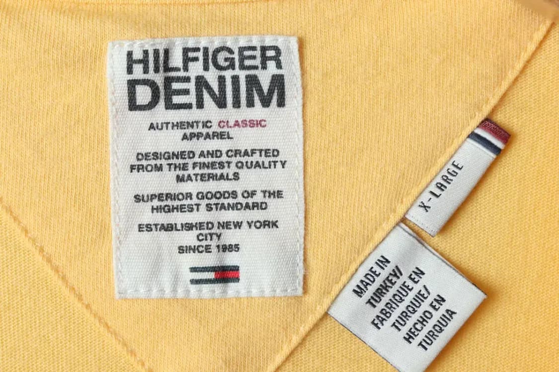 (XL-2XL) 타미힐피거 반팔 티셔츠 빅사이즈 노랑 올드스쿨-142A5 상품이미지5