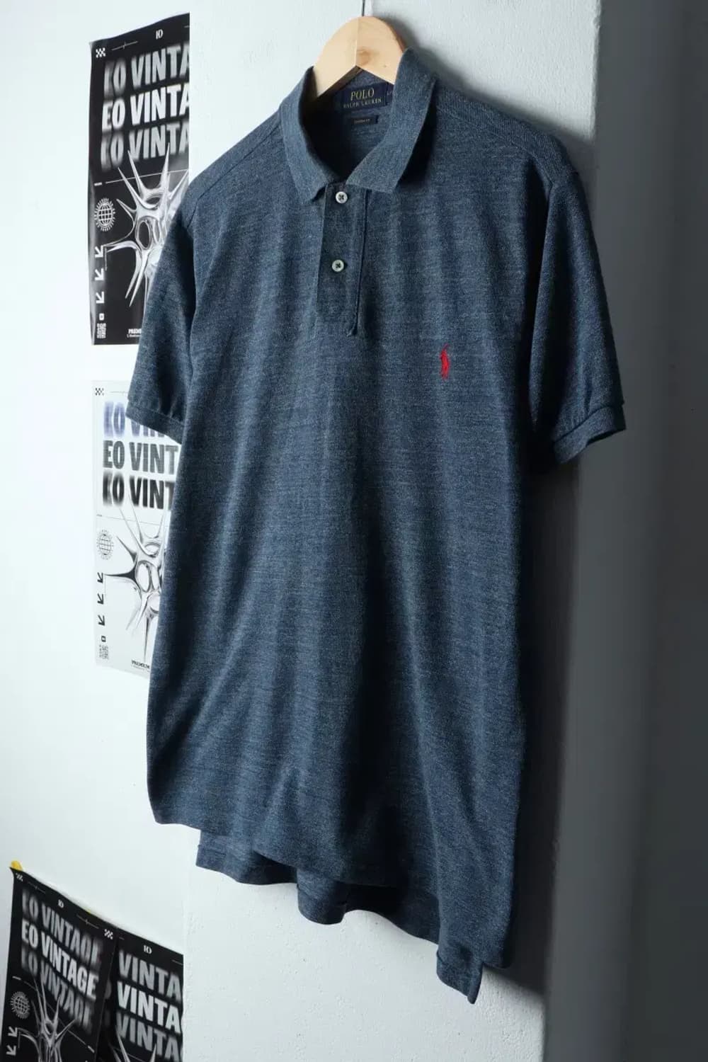 (L-XL) 폴로 랄프로렌 반팔 카라 티셔츠 블루 레드포니-14322 상품이미지1