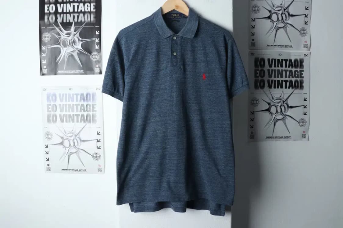 (L-XL) 폴로 랄프로렌 반팔 카라 티셔츠 블루 레드포니-14322 상품이미지2