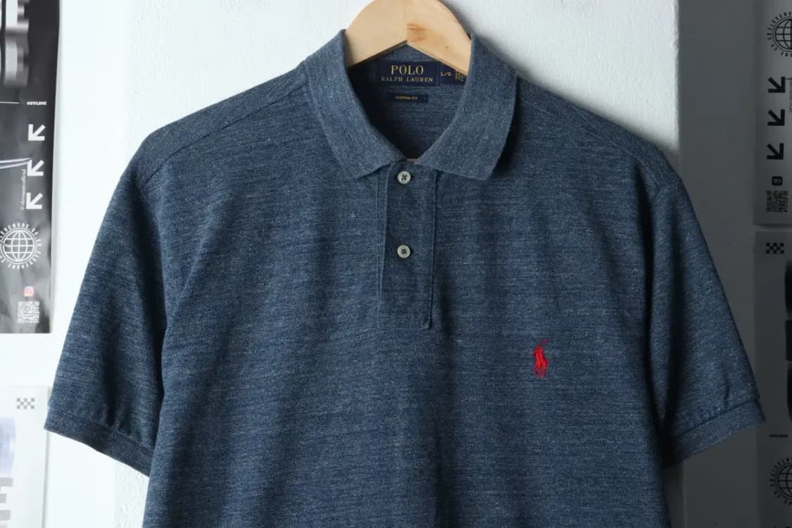 (L-XL) 폴로 랄프로렌 반팔 카라 티셔츠 블루 레드포니-14322 상품이미지3