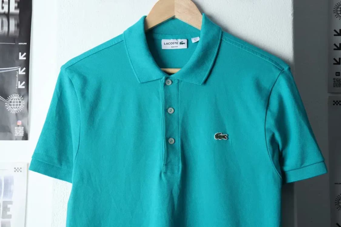 (L-XL) 라코스테 반팔 카라 티셔츠 그린 올드스쿨-14325 상품이미지3