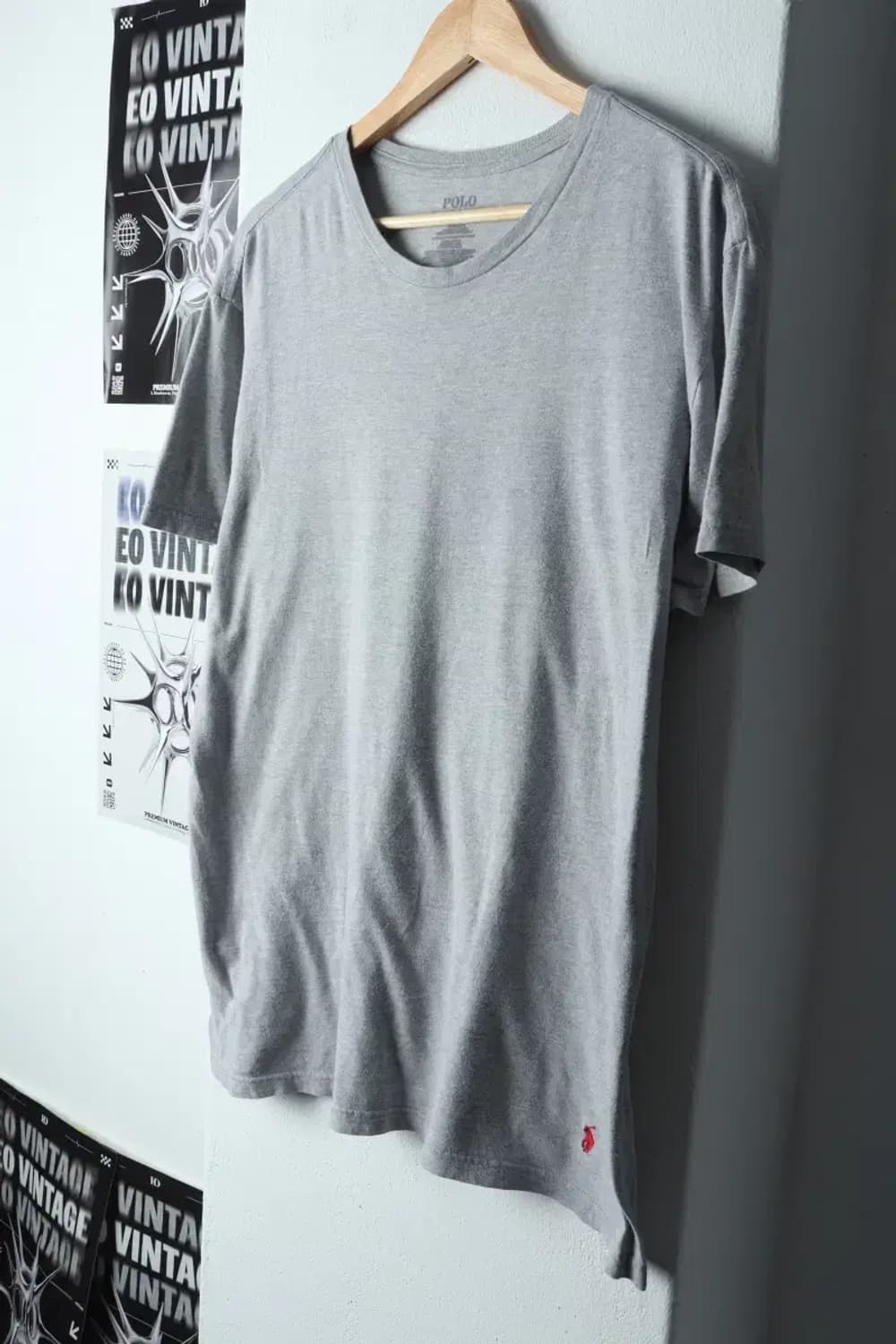 (L-XL) 폴로 랄프로렌 반팔 티셔츠 그레이 레드포니-1433F 상품이미지1