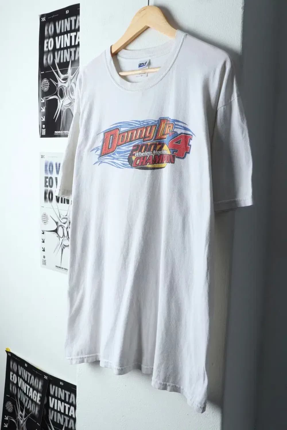 (L-XL) 브랜드빈티지 반팔 티셔츠 레이싱 락티 흰색-14344 상품이미지1