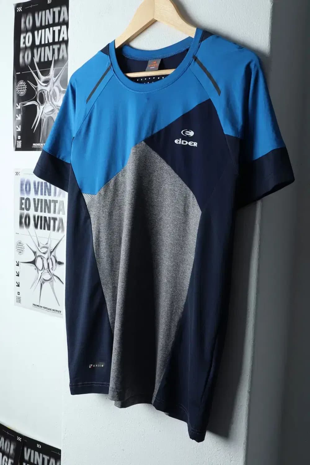 (XL-2XL) 아이더 반팔 티셔츠 기능성 블루 유니크-1434C 상품이미지1