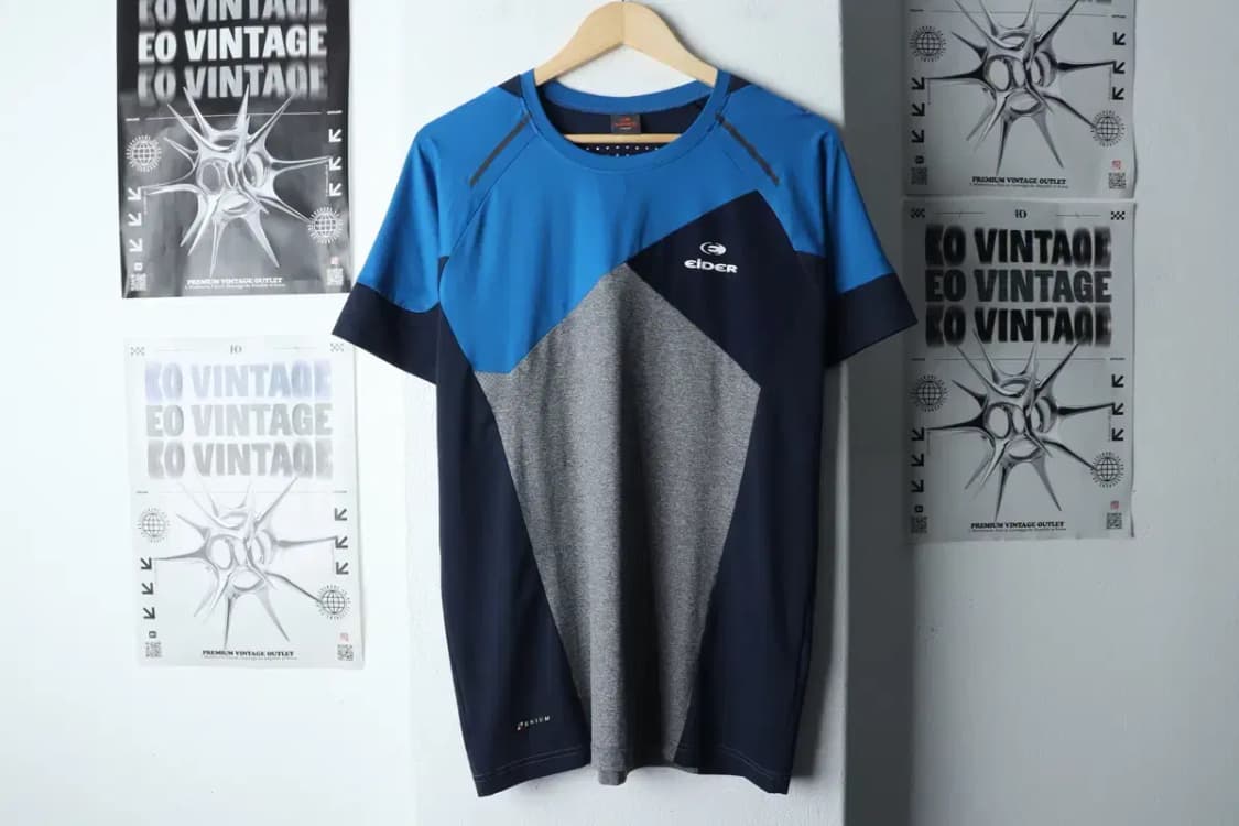 (XL-2XL) 아이더 반팔 티셔츠 기능성 블루 유니크-1434C 상품이미지2