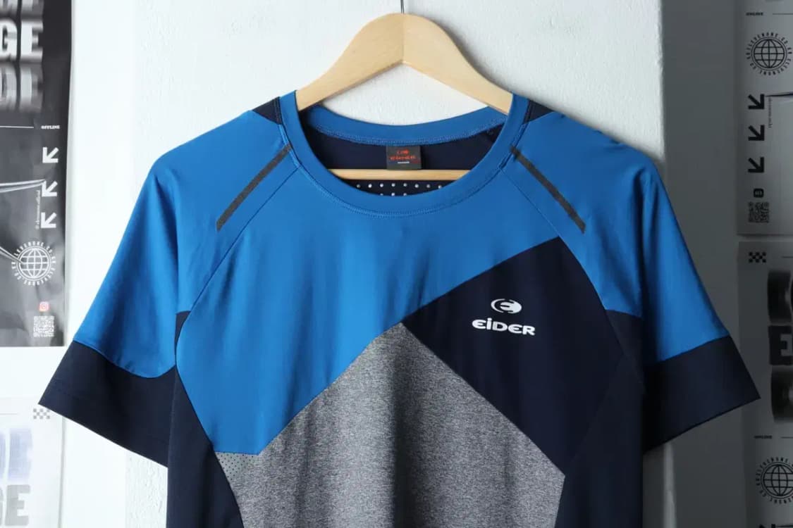 (XL-2XL) 아이더 반팔 티셔츠 기능성 블루 유니크-1434C 상품이미지3