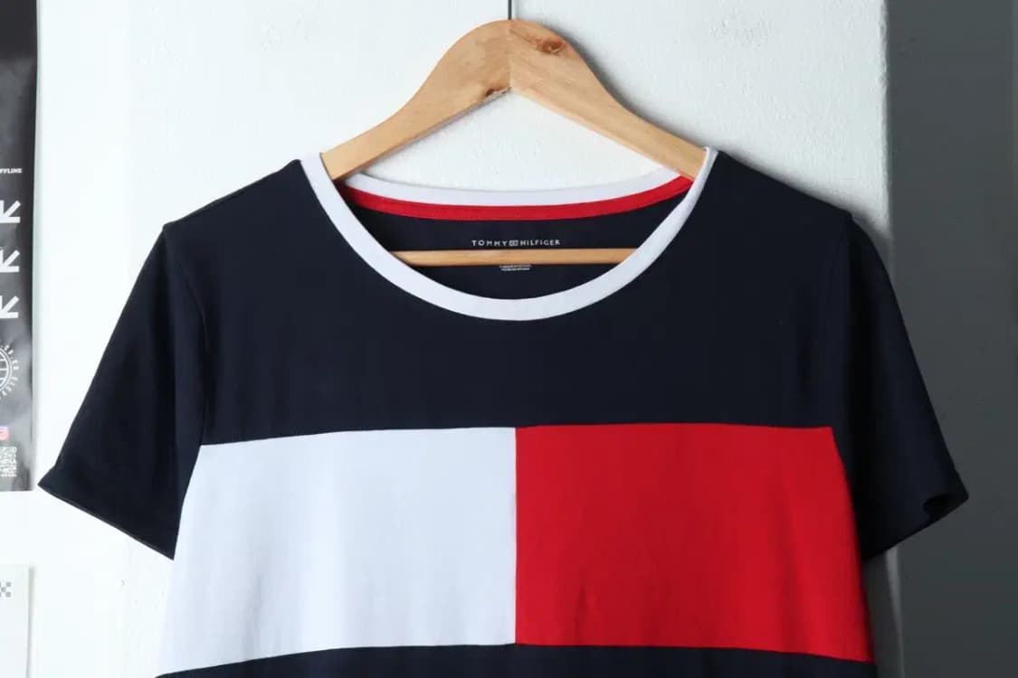 W(L-XL) 타미힐피거 드레스 원피스 반팔 네이비 면-143B0 상품이미지3