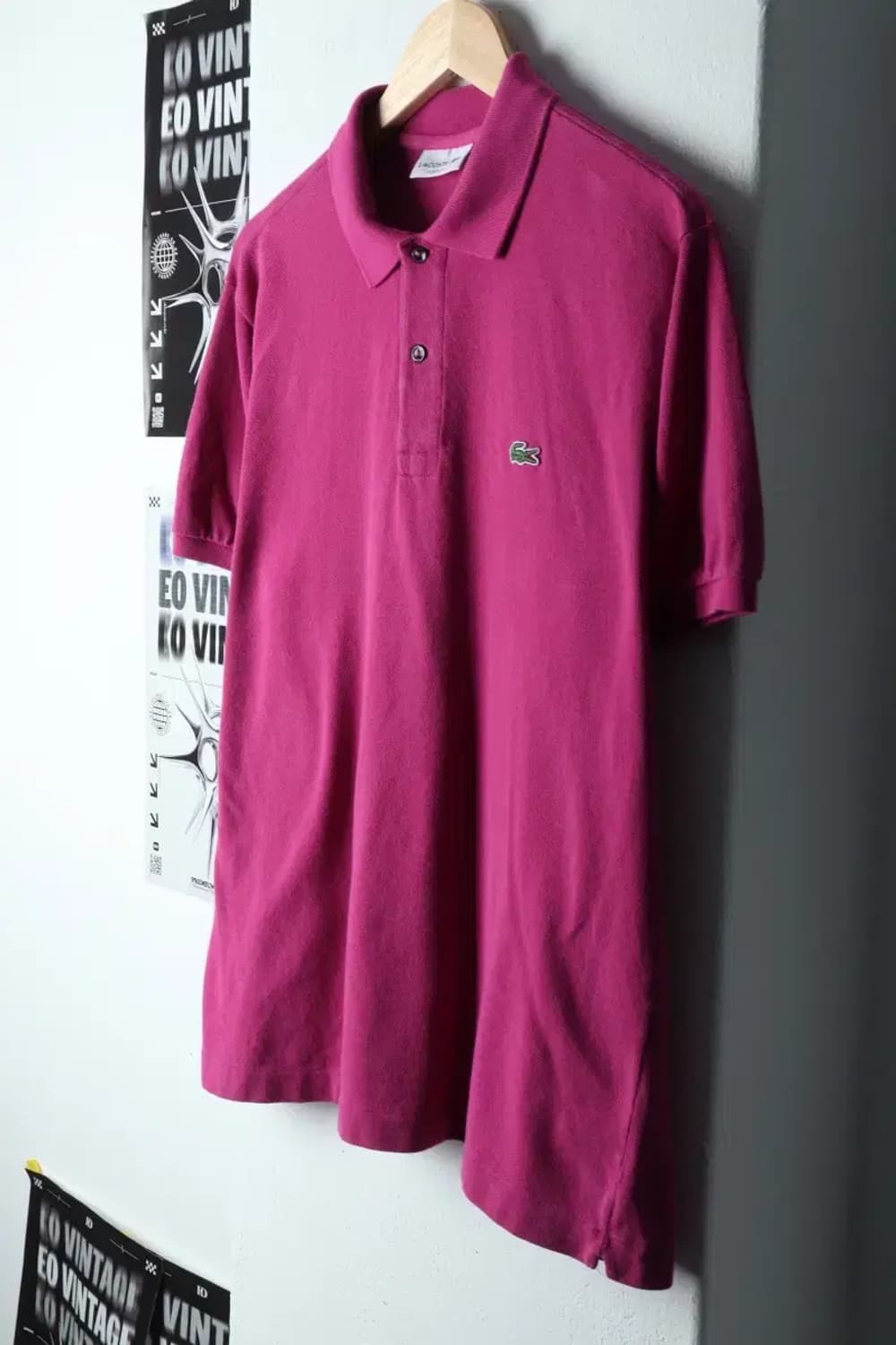 (L-XL) 라코스테 반팔 카라 티셔츠 퍼플 올드스쿨-143FF 상품이미지1