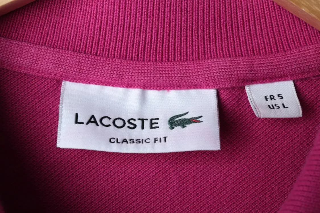 (L-XL) 라코스테 반팔 카라 티셔츠 퍼플 올드스쿨-143FF 상품이미지6
