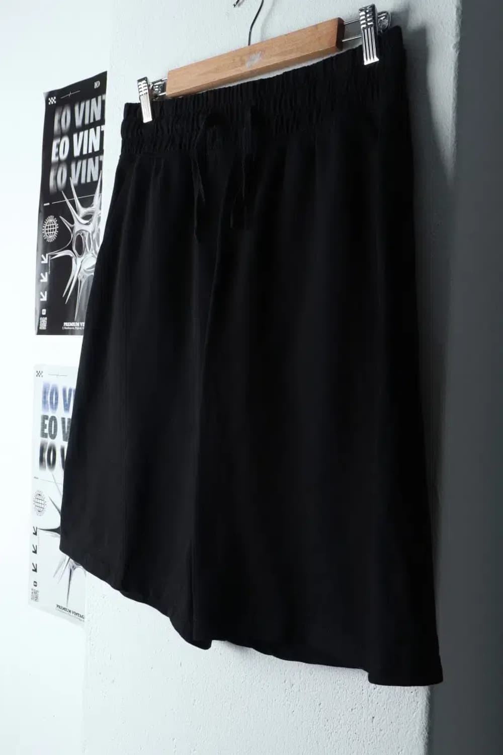 (M) 그루브라임 반바지 팬츠 블랙 버뮤다 밴딩-1E8E 상품이미지1