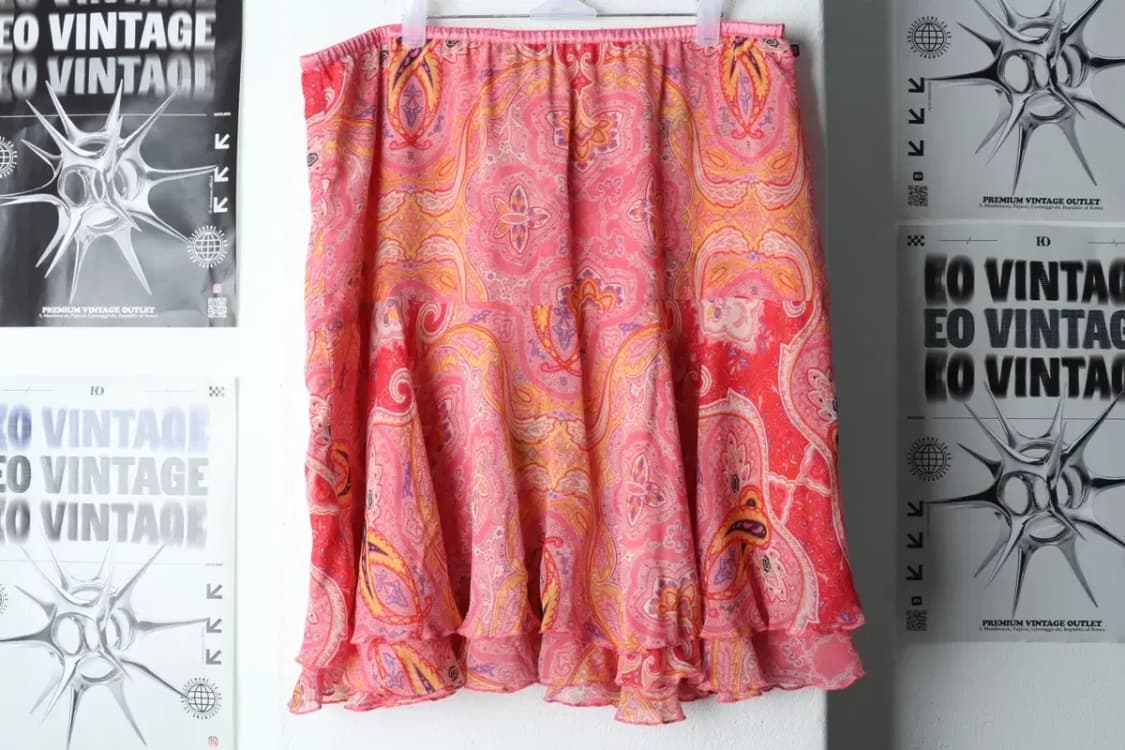 W(2XL) 폴로 랄프로렌 스커트 치마 빅사이즈 페이즐리 밴딩-1F12 상품이미지2