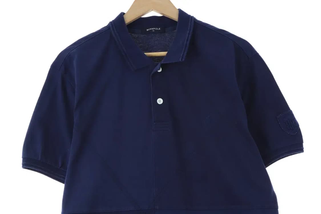 (2XL) 빈폴 반팔 카라 티셔츠 빅사이즈 네이비 유니크-1445D 상품이미지2