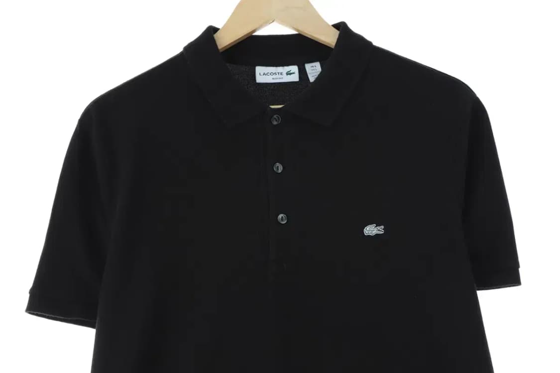 (L-XL) 라코스테 반팔 카라 티셔츠 블랙 올드스쿨-14460 상품이미지2