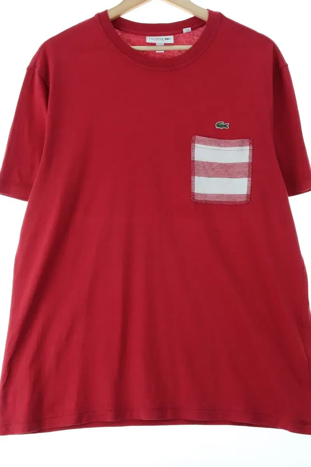 (XL-2XL) 라코스테 반팔 티셔츠 빅사이즈 레드 올드스쿨-1447F 상품이미지1