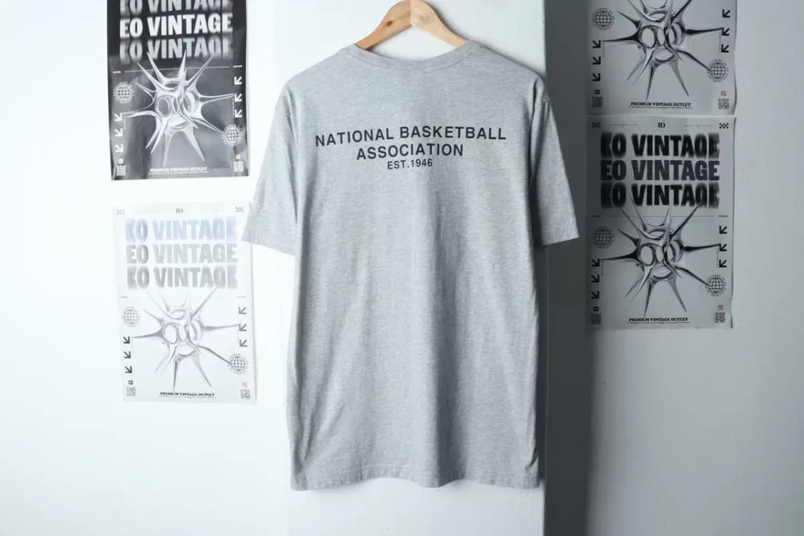 (L) NBA 엔비에이 반팔 티셔츠 농구 그레이 올드스쿨-144D7 상품이미지7