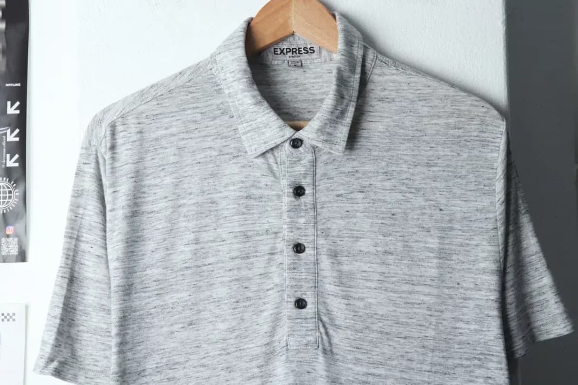 (M-XL) 브랜드빈티지 반팔 카라 티셔츠 익스프레스 멜란지-144E3 상품이미지3