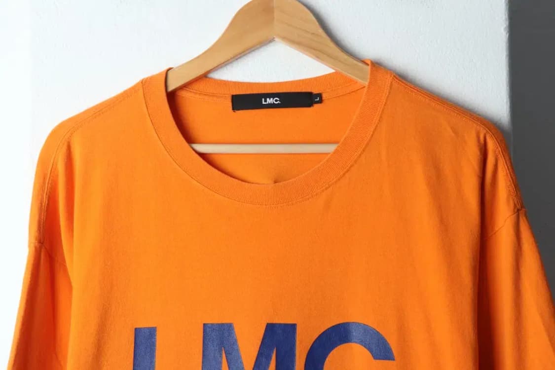 (L-2XL) 엘엠씨 반팔 티셔츠 빅사이즈 주황 로고-144FB 상품이미지3